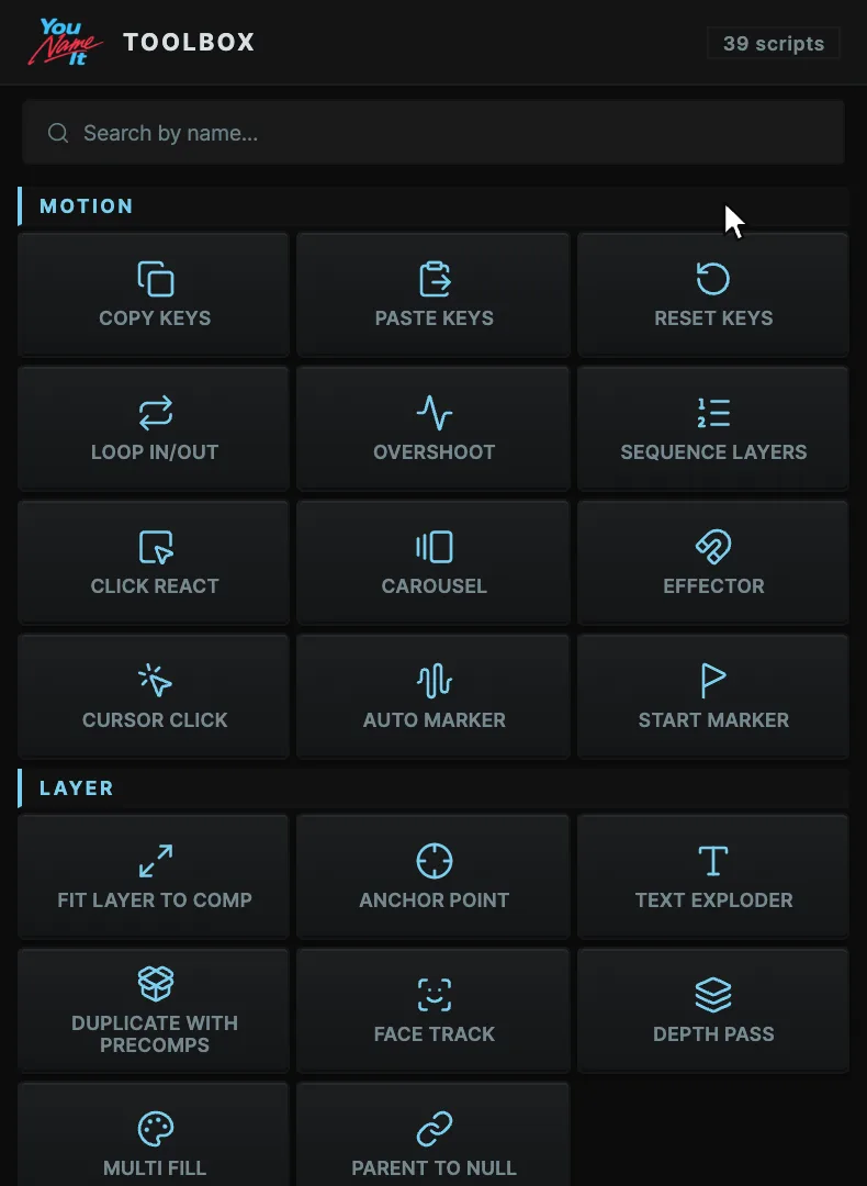 The Toolbox panel